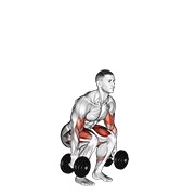 Squat to biceps curl